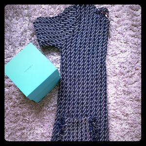 Navy Blue Tweed-like Mini Dres 👗👗